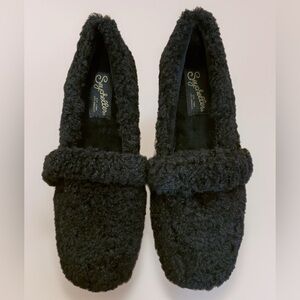 Seychelles Black Faux Fur Slip-Ons